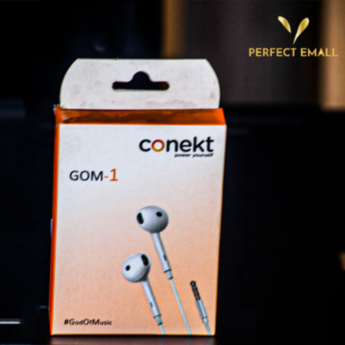 conekt GOM-1 In-Ear Wired Earphones with Mic Wired Headset  (White, In the Ear)