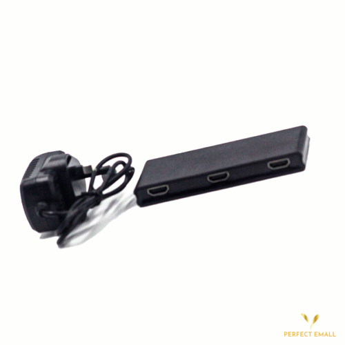 HDMI Splitter with HD HDMI Cable 1X2 FULL HD 4K@30Kz (1 HDMI Source to 2 HDMI Displays)-Black