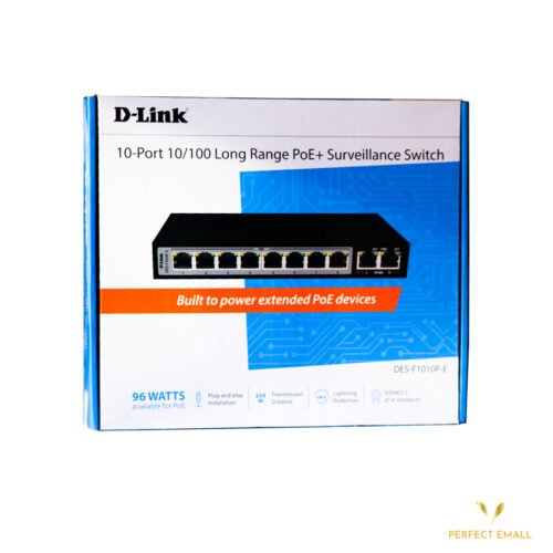 D-Link 10-Port 10/100 Long Range PoE + Surveillance Switch