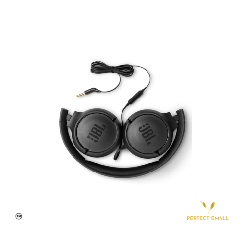 JBL TUNE 500 – Wired On-Ear Headphones – Black