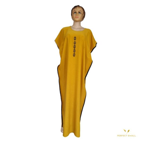 African Women Long Dresses-Yellow