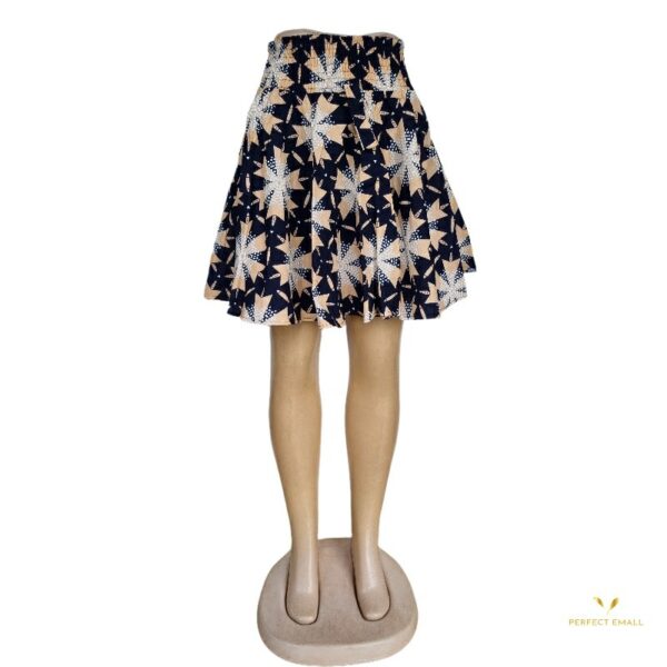 Women African Print Skirt Wax Print Full Circle Skirt flower