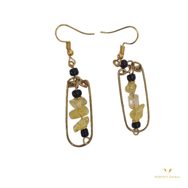 Copper Earrings Gemstone