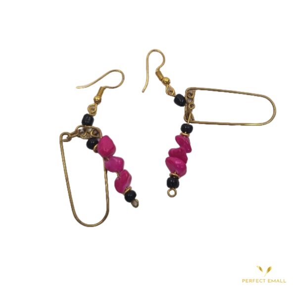 Copper Earrings Gemstone Purple
