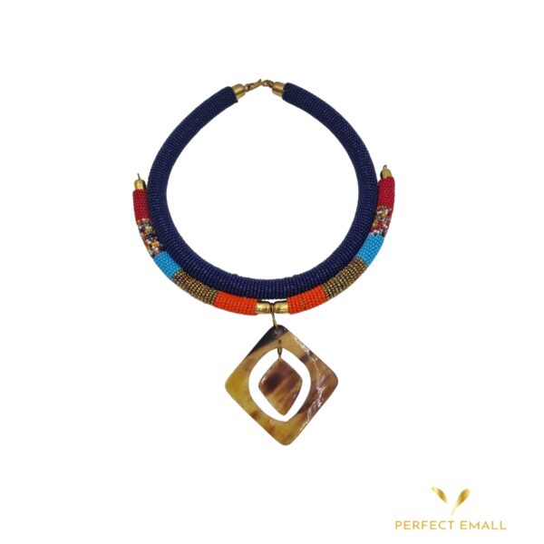 Beads Horn Choker Necklace for Ladies