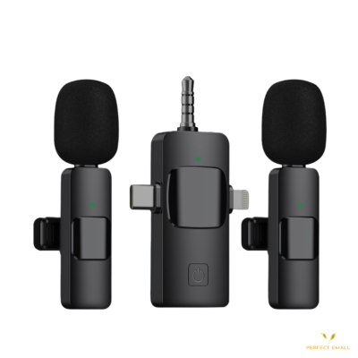 3 in 1 K35TI Wireless Dual Microphone for iPhone, Camera