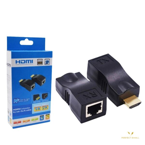 HDMI Extender Transmitter TX RX Adapter 30M RJ45 LAN - Image 2