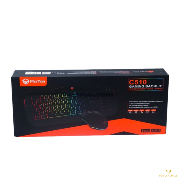 Meetion C510 Gaming Backlit USB Keyboard With Mouse Combo - Image 4