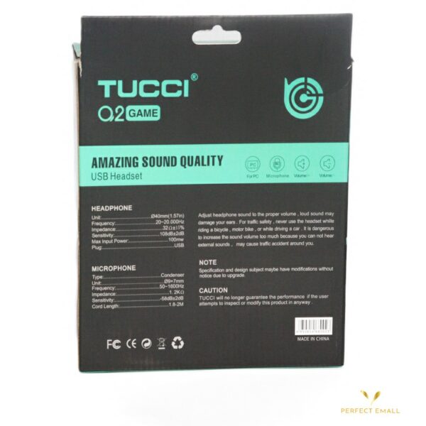 TUCCI Q2 Game USB Headset with Microphone - Image 3