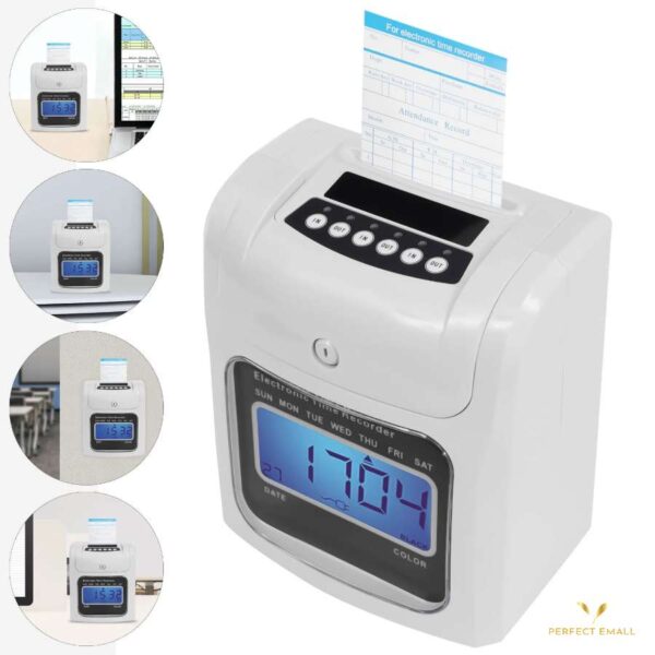 LCD Employee Attendance Machine Time Clock Punch Card - Image 4